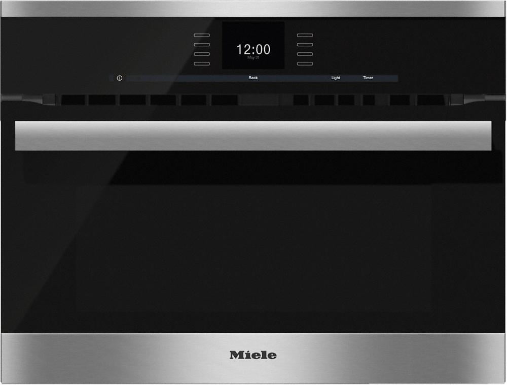 Miele H6600BM H 6600 Bm 24 Inch Speed Oven With Combi-Modes And Roast Probe For Precise-Temperature Cooking.