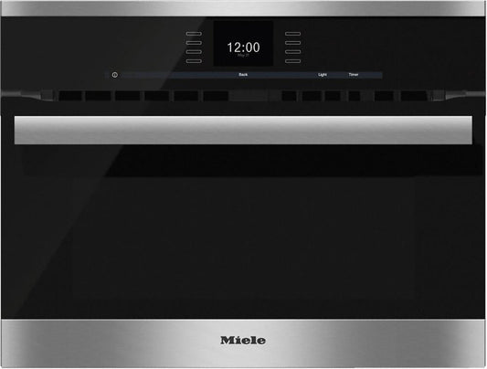Miele H6600BM H 6600 Bm 24 Inch Speed Oven With Combi-Modes And Roast Probe For Precise-Temperature Cooking.