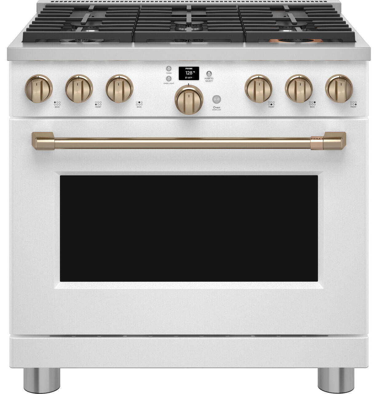 Cafe CGY366P4TW2 Café™ 36" Smart All-Gas Commercial-Style Range With 6 Burners (Natural Gas)