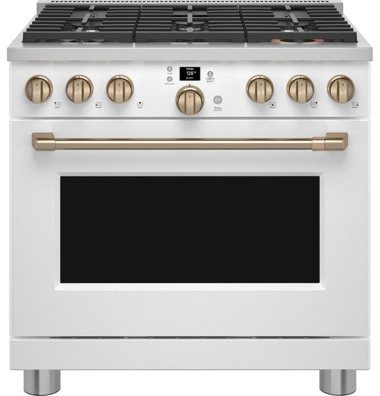 Cafe CGY366P4TW2 Café™ 36" Smart All-Gas Commercial-Style Range With 6 Burners (Natural Gas)