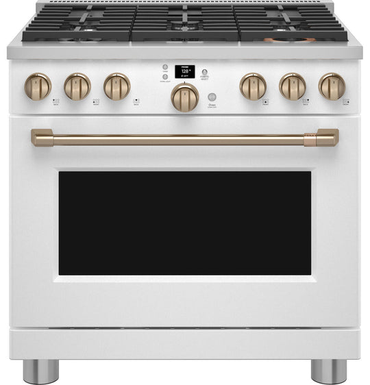 Cafe CGY366P4TW2 Café™ 36" Smart All-Gas Commercial-Style Range With 6 Burners (Natural Gas)