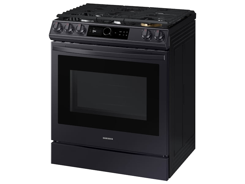 Samsung NX60T8711SG 6.0 Cu. Ft Front Control Slide-In Gas Range With Smart Dial, Air Fry & Wi-Fi In Black Stainless Steel