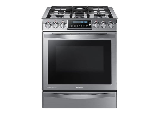 Samsung NX58H9950WS 5.8 Cu. Ft. Chef Collection Slide-In Gas Range With True Convection In Stainless Steel