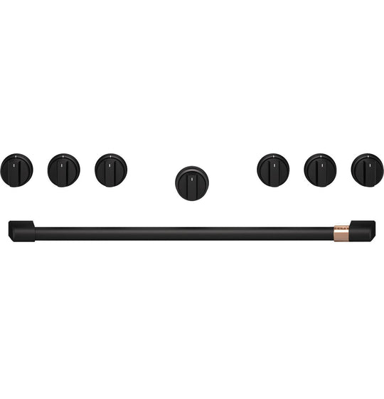 Cafe CXPR6HKPTFB Café™ 36" Flat Black Handle & Knob Set For Pro Range And Rangetop