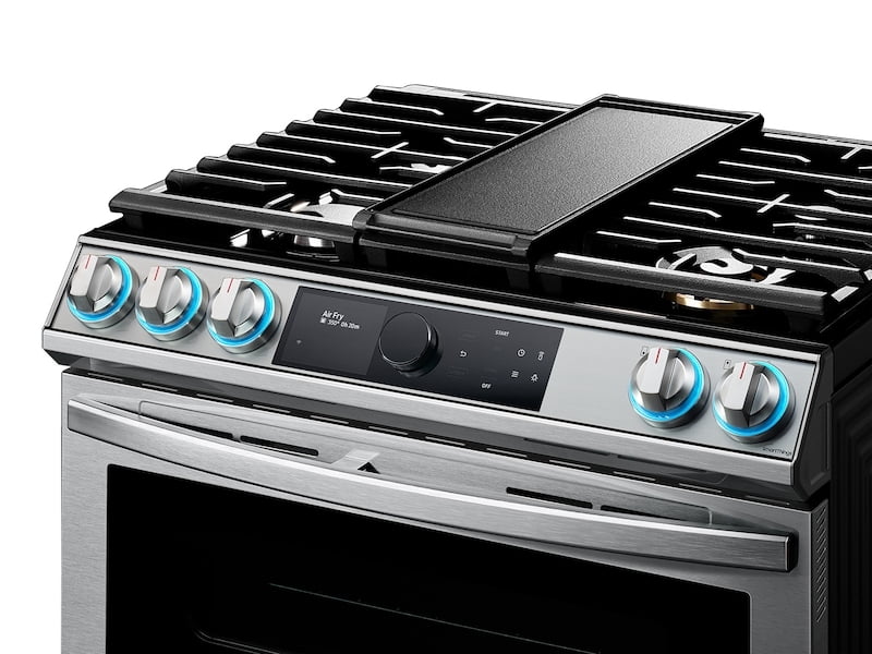 Samsung NX60T8751SS 6.0 Cu. Ft. Flex Duo™ Front Control Slide-In Gas Range With Smart Dial, Air Fry & Wi-Fi In Stainless Steel