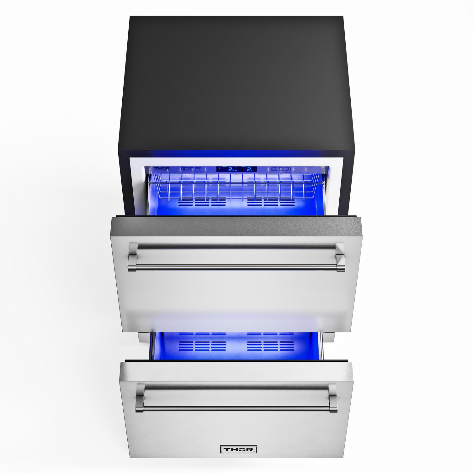 Thor Kitchen TRZ24U 24-Inch Indoor Outdoor Freezer Drawer In Stainless Steel - Trz24U