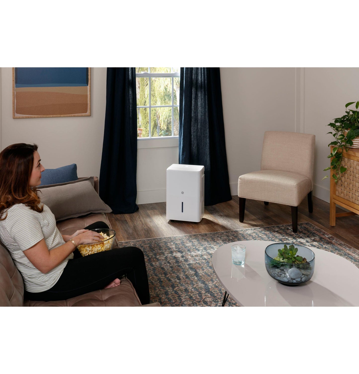 Ge Appliances ADHR22LB Ge® 22 Pint Energy Star® Portable Dehumidifier With Smart Dry For Damp Spaces