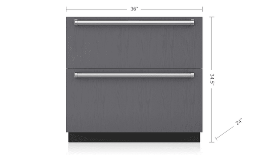Sub-Zero ID36C 36" Designer Refrigerator/Freezer Drawers - Panel Ready