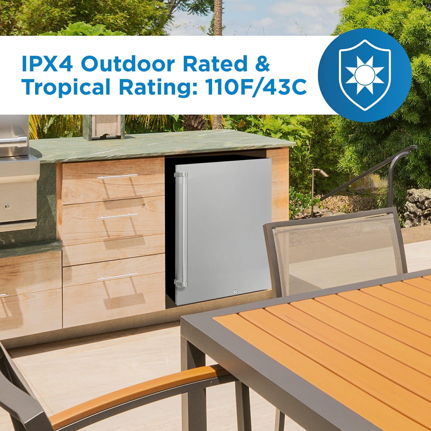 Danby DAR044A1SSO6 Danby 4.4 Cu. Ft. Outdoor Fridge In Stainless Steel