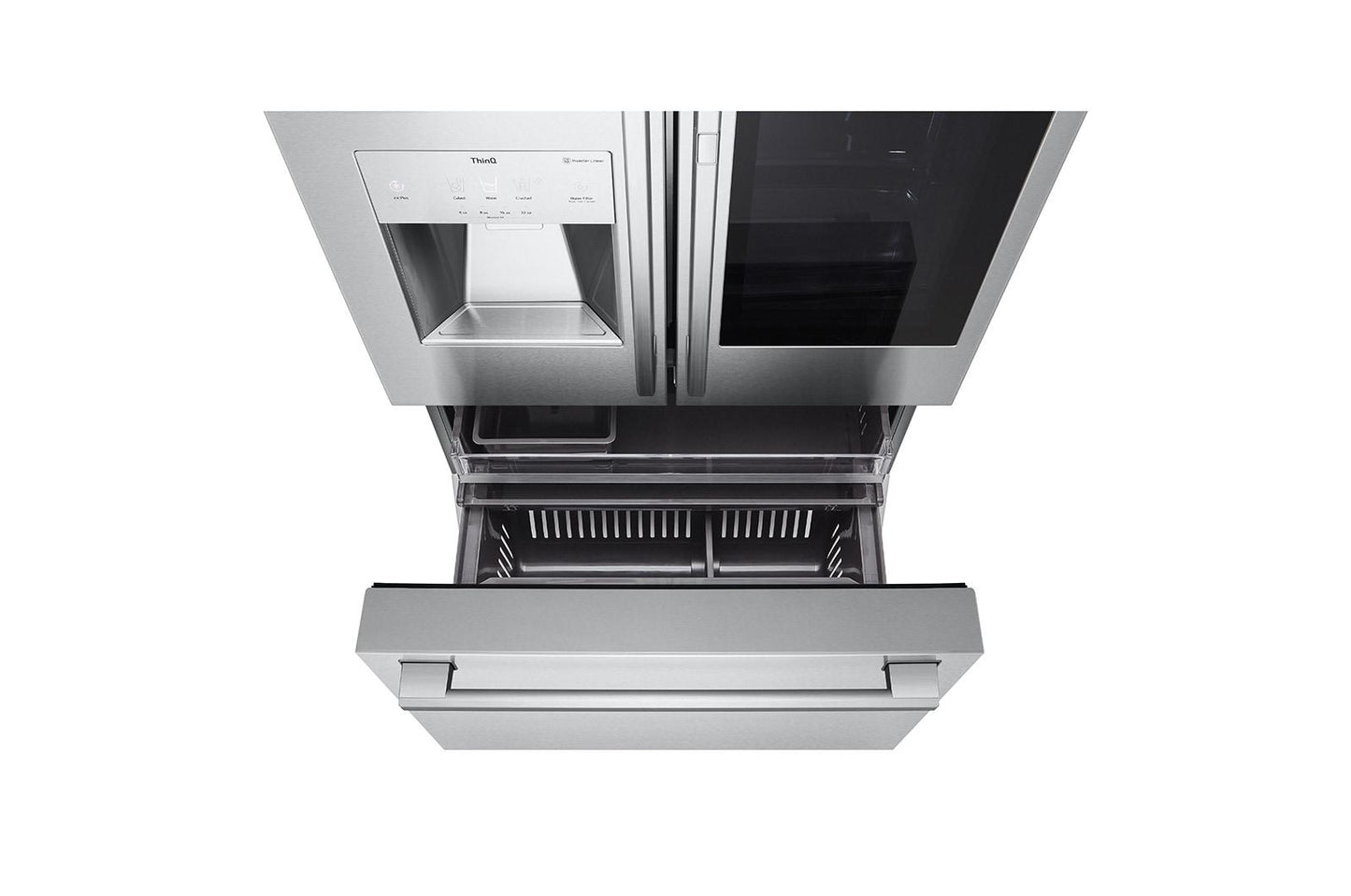 Lg SRFVC2416S Lg Studio 24 Cu. Ft. Smart Instaview® Door-In-Door® Large Capacity Counter-Depth Refrigerator With Craft Ice&#8482; Maker