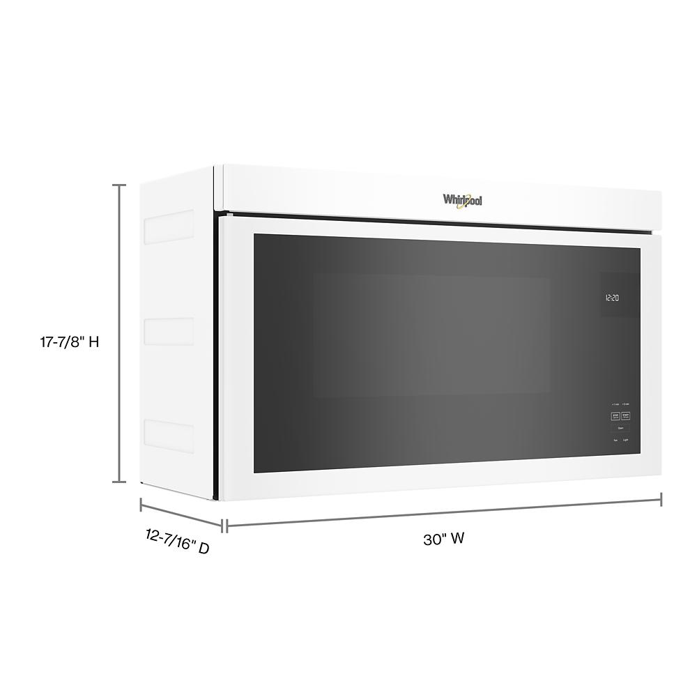 Whirlpool WMMF5930PW 1.1 Cu. Ft. Flush Mount Microwave With Turntable-Free Design