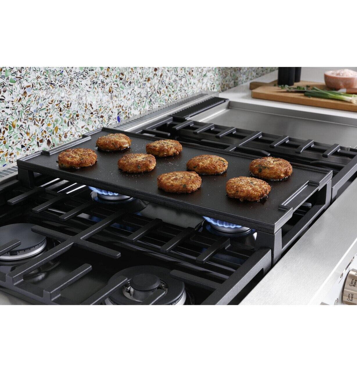 Cafe C2Y486P2TS1 Café™ 48" Smart Dual-Fuel Commercial-Style Range With 6 Burners And Griddle (Natural Gas)