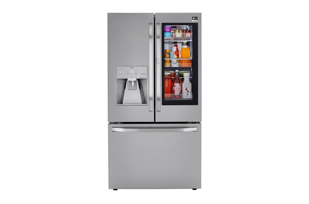Lg SRFVC2406S Lg Studio 24 Cu. Ft. Smart Wi-Fi Enabled Instaview™ Door-In-Door® Counter-Depth Refrigerator With Craft Ice™ Maker