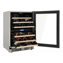 Thor Kitchen TWC2401DO Thor Kitchen 24In. 46-Bottles Indoor/Outdoor Independent Dual Zone Wine Cooler In 304 Stainless Steel With Full Extension Smooth-Glide Wine Racks And Electronic Touch Control