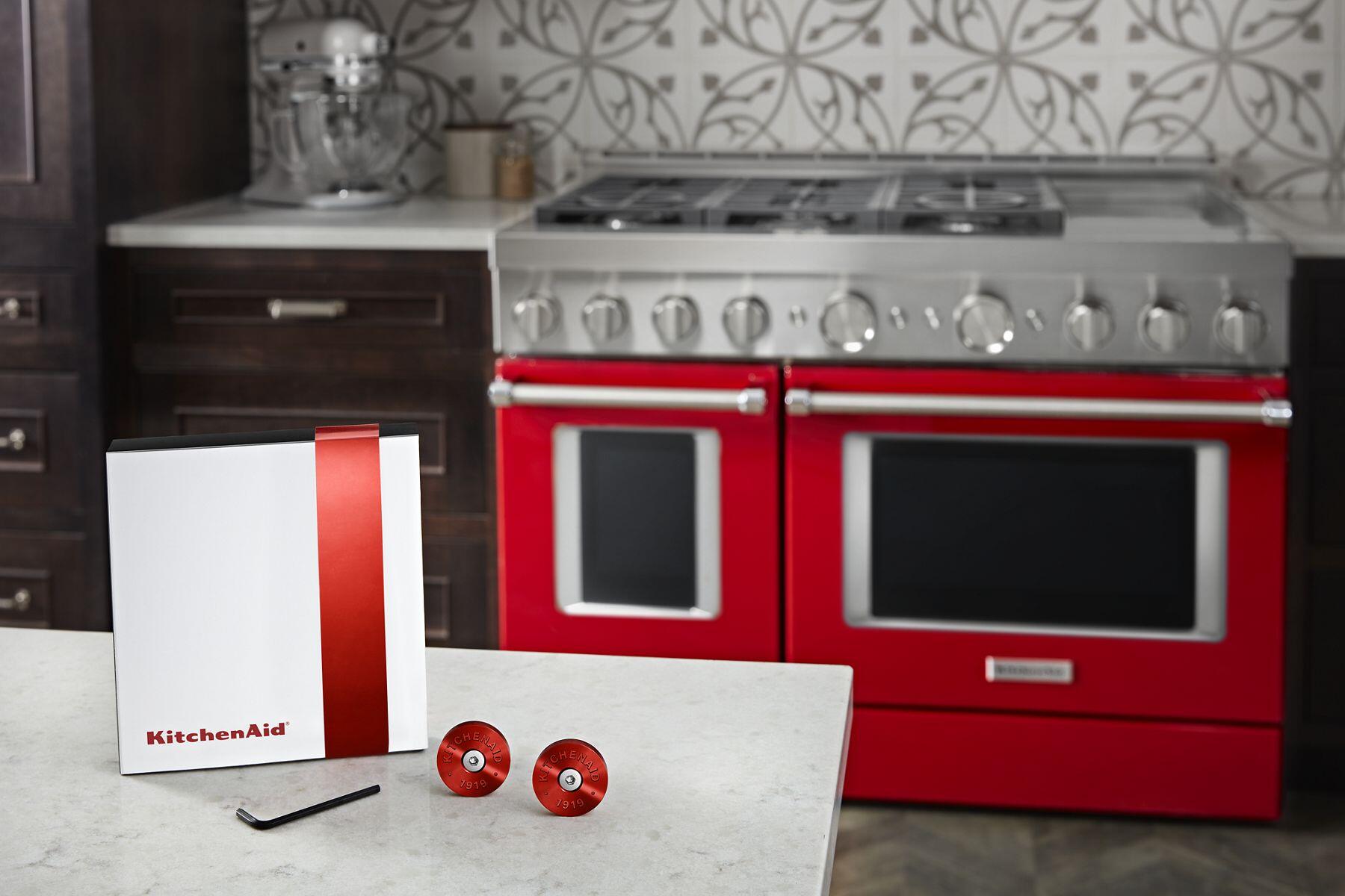 Kitchenaid W11368841RE Kitchenaid® Commercial-Style Range Handle Medallion Kit - Red