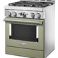 Kitchenaid KFGC500JAV Kitchenaid® 30'' Smart Commercial-Style Gas Range With 4 Burners - Avocado Cream