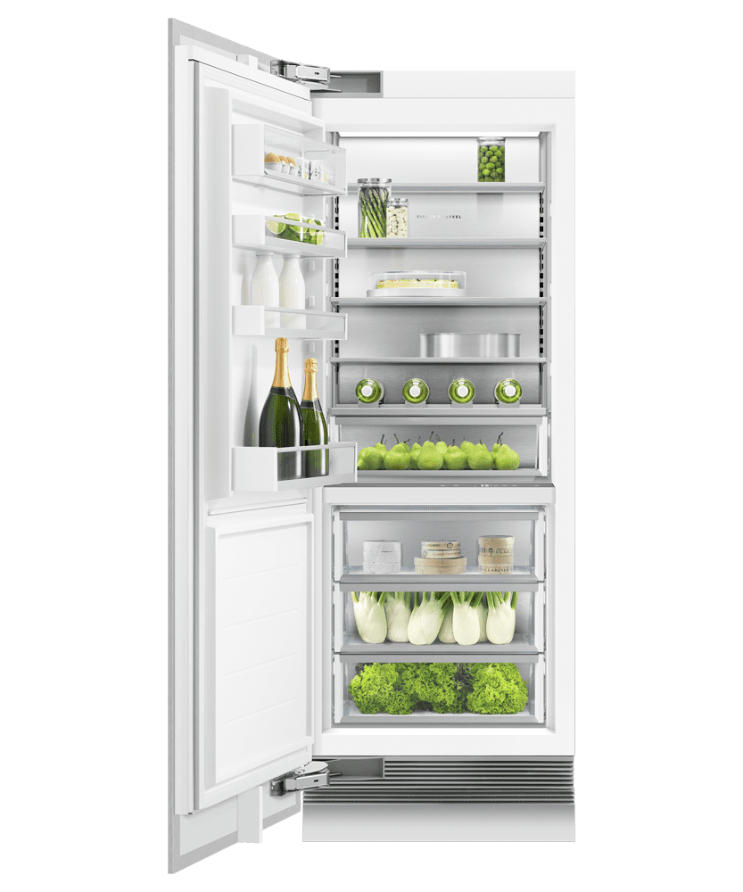Fisher & Paykel RS3084SLHK1 Integrated Column Refrigerator, 30", Water