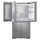 Samsung RF23A9671SR 23 Cu. Ft. Smart Counter Depth 4-Door Flex™ Refrigerator With Beverage Center And Dual Ice Maker In Stainless Steel