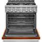 Kitchenaid KFGC506JSC Kitchenaid® 36'' Smart Commercial-Style Gas Range With 6 Burners - Scorched Orange