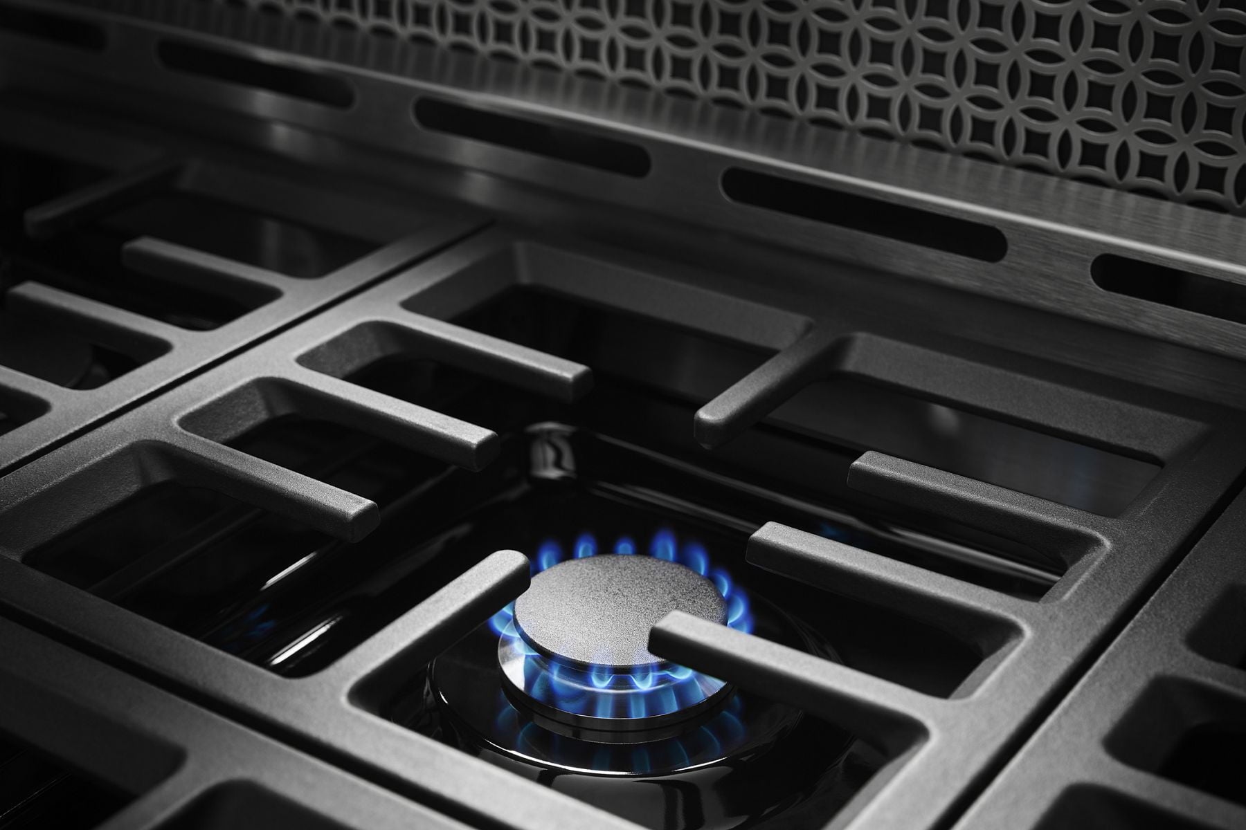 Kitchenaid KFGC558JBK Kitchenaid® 48'' Smart Commercial-Style Gas Range With Griddle - Imperial Black