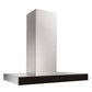 Best Range Hoods WCB3I36SBB Ispira 36-In. 650 Max Cfm Stainless Steel Chimney Range Hood With Purled™ Light System And Black Glass