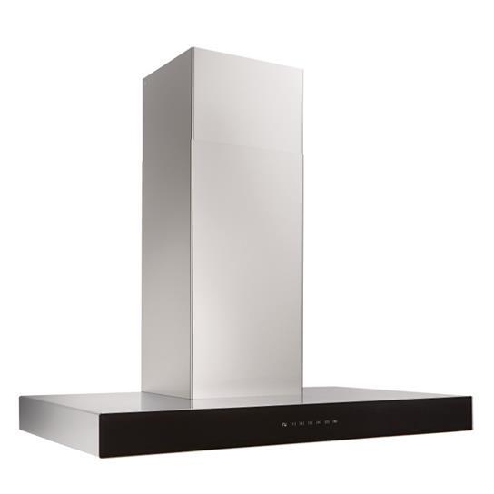 Best Range Hoods WCB3I36SBB Ispira 36-In. 650 Max Cfm Stainless Steel Chimney Range Hood With Purled&#8482; Light System And Black Glass