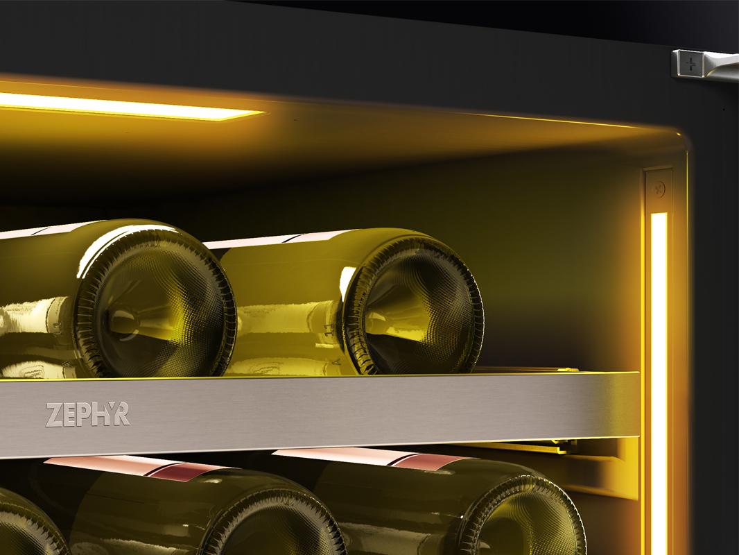 Zephyr PRW24C02CG 24" Dual Zone Wine Cooler