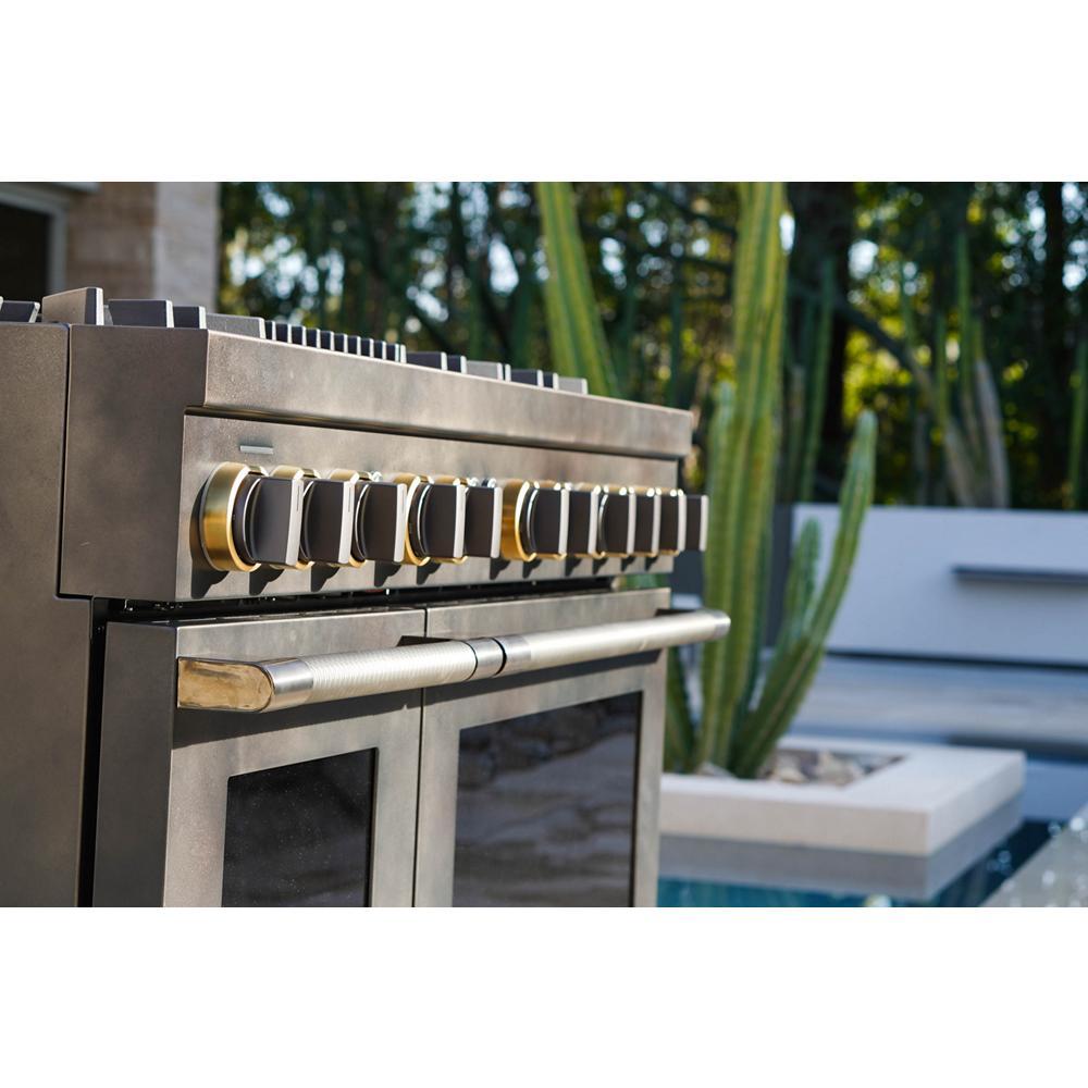 Jennair TANKMAN50 Smoke & Brass By Jennair® 48" Dual-Fuel Professional-Style Range