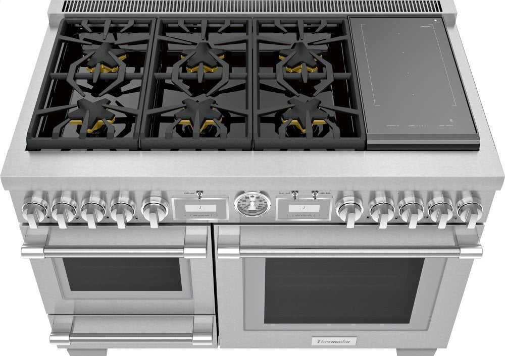 Thermador PRD48WISGU 48-Inch Pro Grand® Commercial Depth Dual Fuel Steam Range