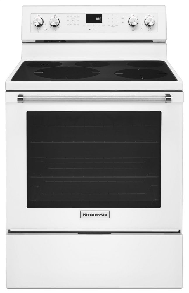 Kitchenaid KFEG500EWH 30-Inch 5-Element Electric Convection Range - White