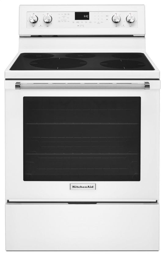 Kitchenaid KFEG500EWH 30-Inch 5-Element Electric Convection Range - White