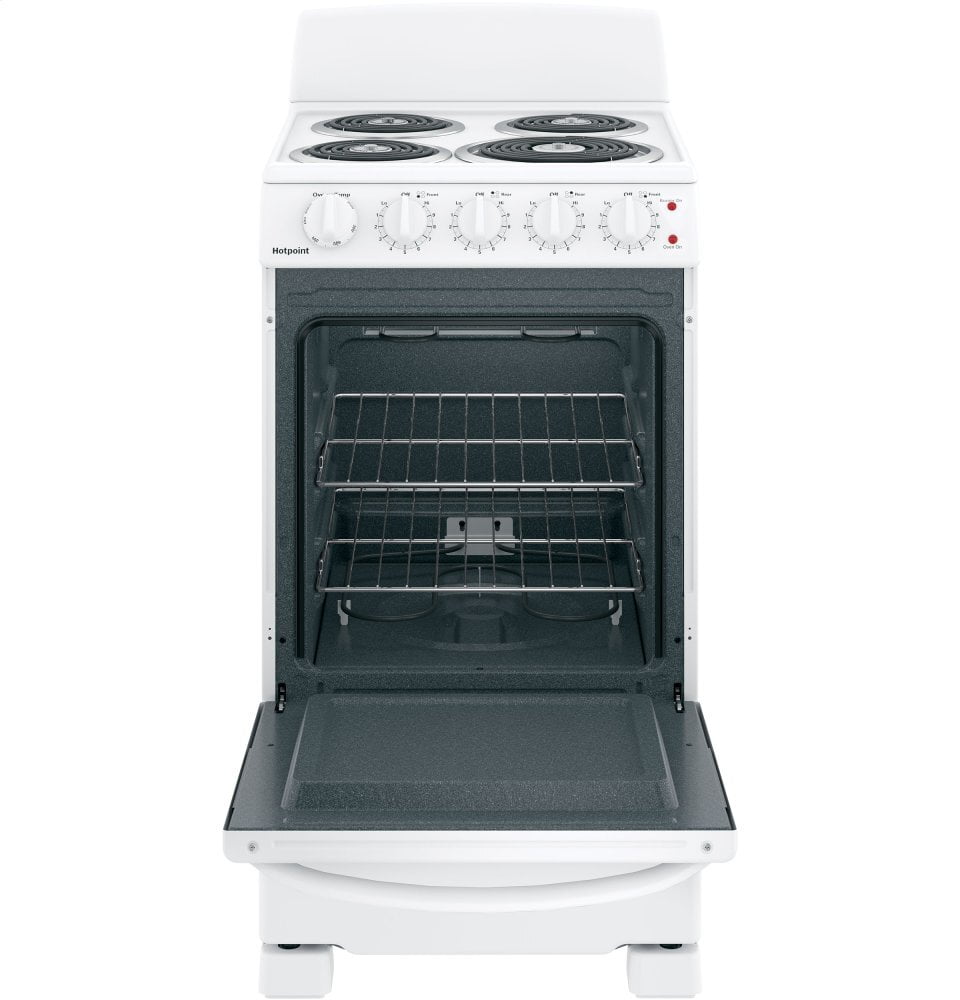 Hotpoint RAS200DMWW Hotpoint® 20" Electric Free-Standing Front-Control Electric Range