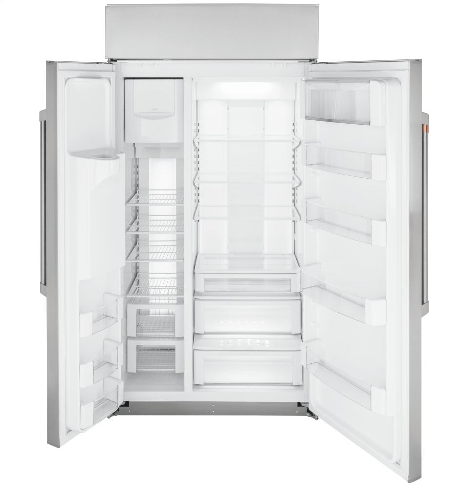 Cafe CSB42YP2NS1 Café 42" Smart Built-In Side-By-Side Refrigerator With Dispenser