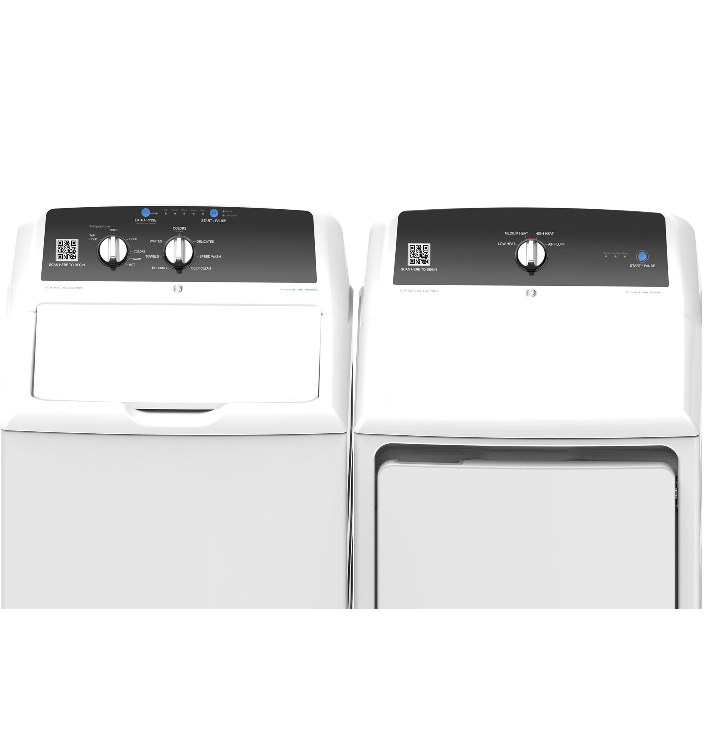 Ge Appliances VTD52EASRWB Ge® 7.4 Cu. Ft. Capacity Aluminized Alloy Drum Commercial Electric Dryer With Sensor Dry