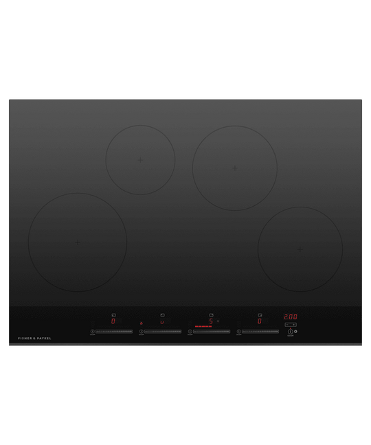 Fisher & Paykel CI304DTB4 Induction Cooktop, 30", 4 Zones