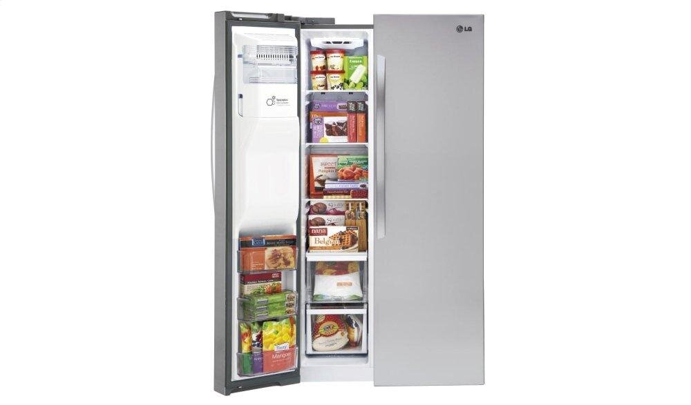 Lg LSXC22426S 22 Cu. Ft. Smart Wi-Fi Enabled Side-By-Side Counter-Depth Refrigerator