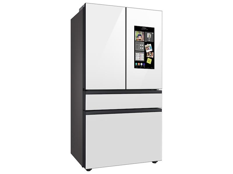 Samsung RF23BB890012 Bespoke Counter Depth 4-Door French Door Refrigerator (23 Cu. Ft.) With Family Hub™ In White Glass