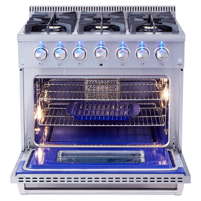 Thor Kitchen HRG3618U 36" Pro-Style 6 Stainless Steel Burner Gas Range