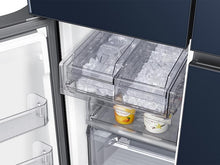 Samsung RF23A967541 23 Cu. Ft. Smart Counter Depth Bespoke 4-Door Flex™ Refrigerator With Customizable Panel Colors In Navy Glass