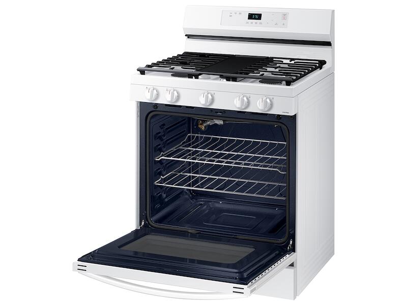 Samsung NX60A6111SW 6.0 Cu. Ft. Smart Freestanding Gas Range With No-Preheat Air Fry & Convection In White