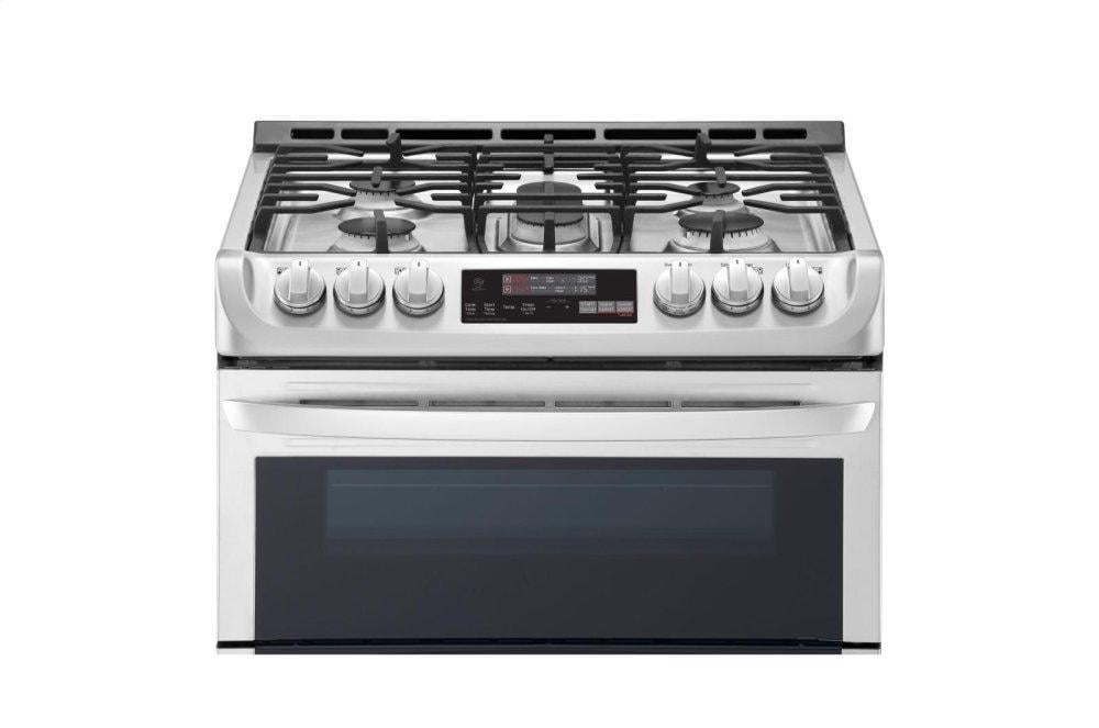 Lg LTG4715ST 6.9 Cu. Ft. Smart Wi-Fi Enabled Gas Double Oven Slide-In Range With Probake Convection® And Easyclean®