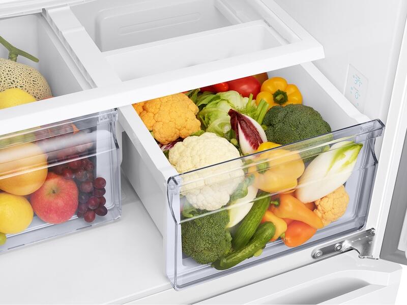 Samsung RF18A5101WW 18 Cu. Ft. Smart Counter Depth 3-Door French Door Refrigerator In White