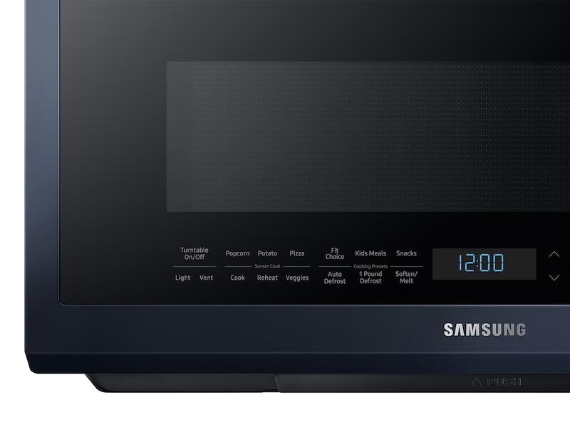 Samsung ME21A706BQN 2.1 Cu. Ft. Smart Bespoke Over-The-Range Microwave With Sensor Cooking In Fingerprint Resistant Navy Steel