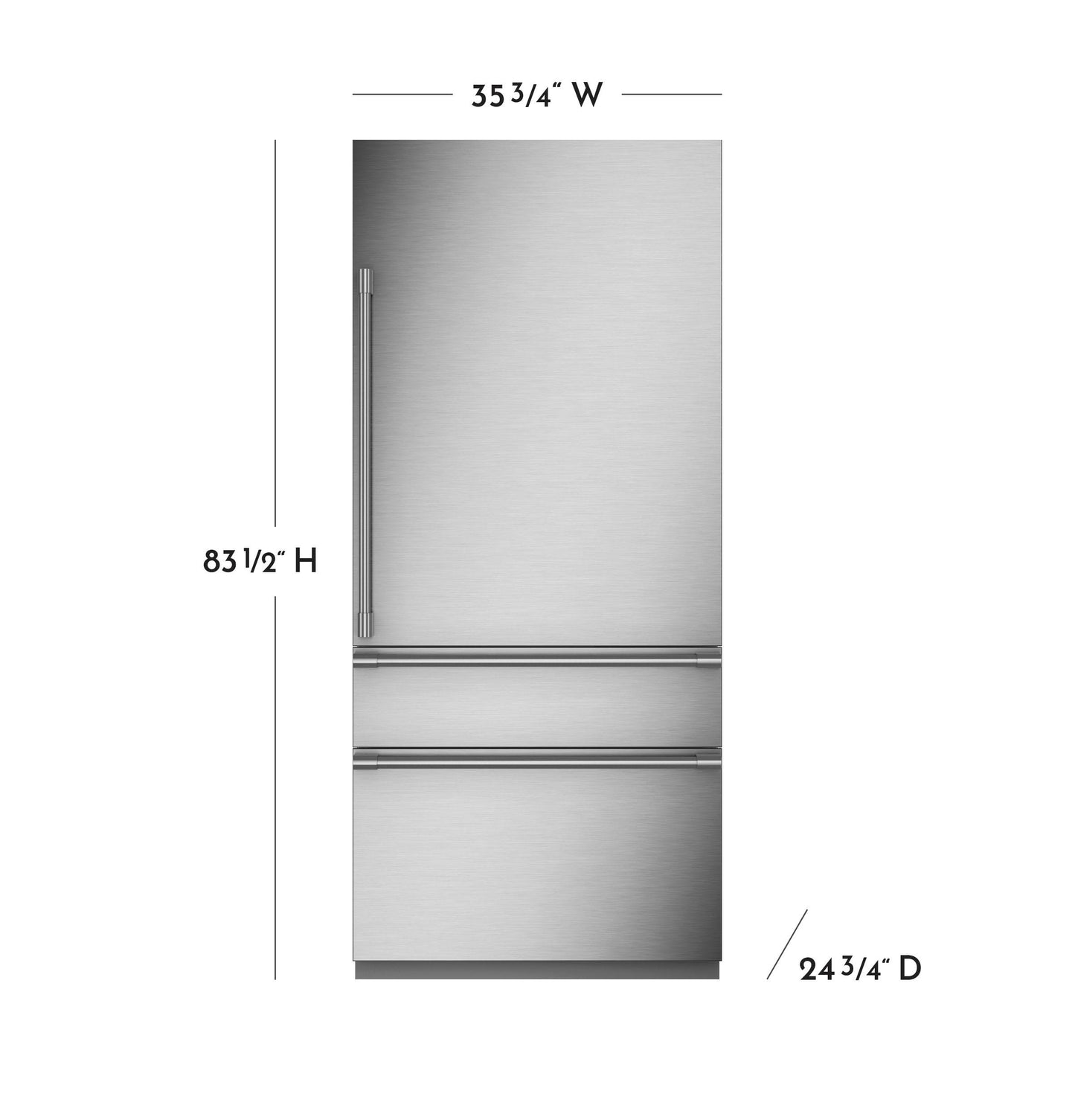 Monogram ZIC363NBVRH Monogram 36" Integrated Bottom-Freezer Refrigerator