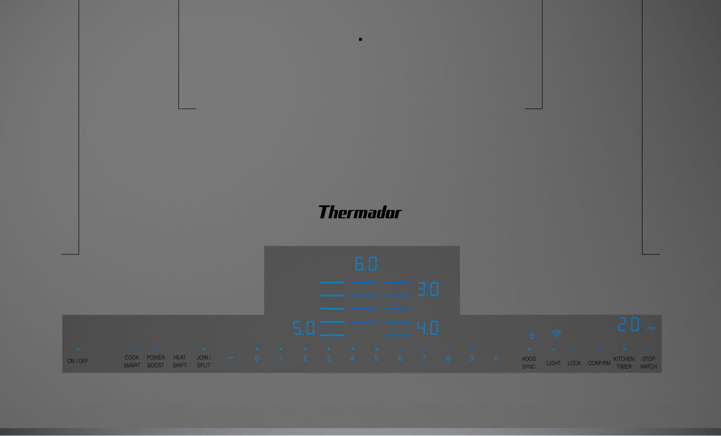 Thermador CIT367YG Liberty® Induction Cooktop 36'' Titanium Gray, Surface Mount Without Frame Cit367Yg