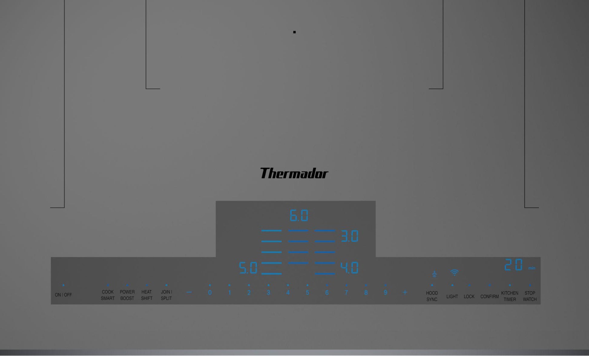 Thermador CIT367YG Liberty® Induction Cooktop 36'' Titanium Gray, Surface Mount Without Frame Cit367Yg