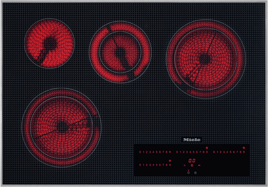 Miele KM5840240V Km 5840 240V - Electric Cooktop With Direct Selection Plus Including Timer For Maximum User Convenience.