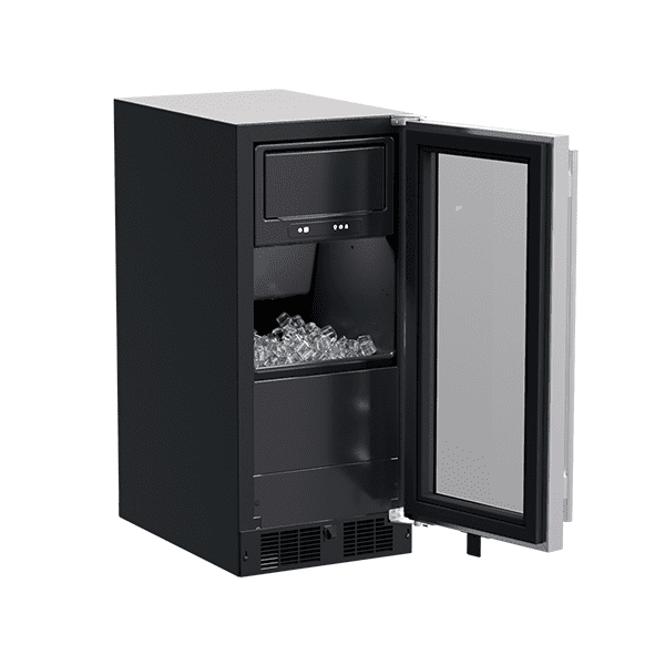 Marvel MLCL215SG01A 15-In Built-In Clear Ice Machine With Door Style - Stainless Steel Frame Glass