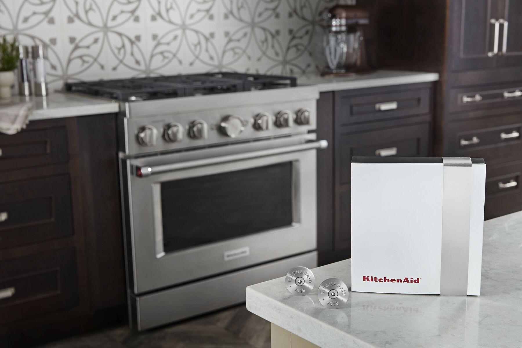 Kitchenaid W11368841SI Kitchenaid® Commercial-Style Range Handle Medallion Kit - Silver