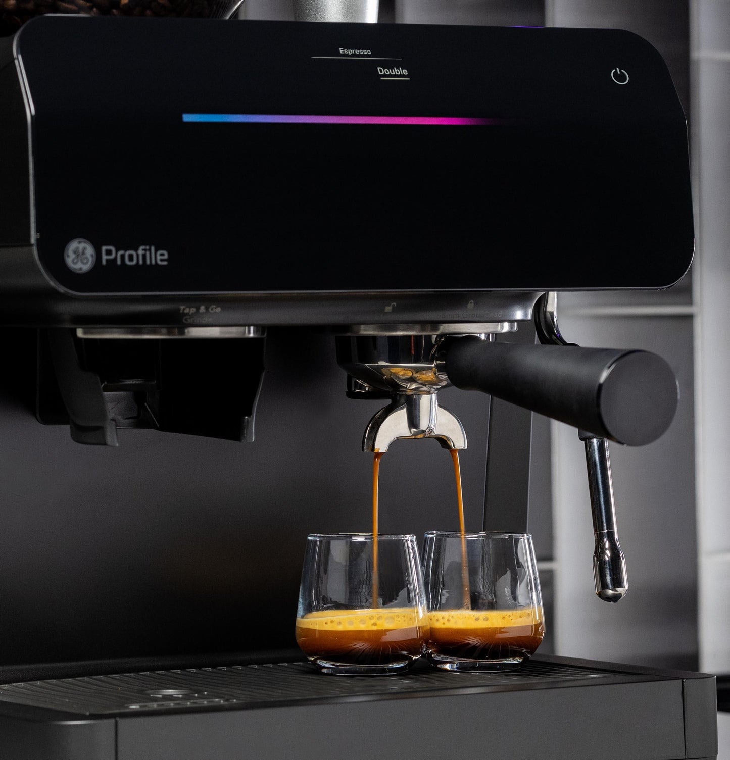 Ge Appliances P7CESAS6RBB Ge Profile™ Semi Automatic Espresso Machine + Frother